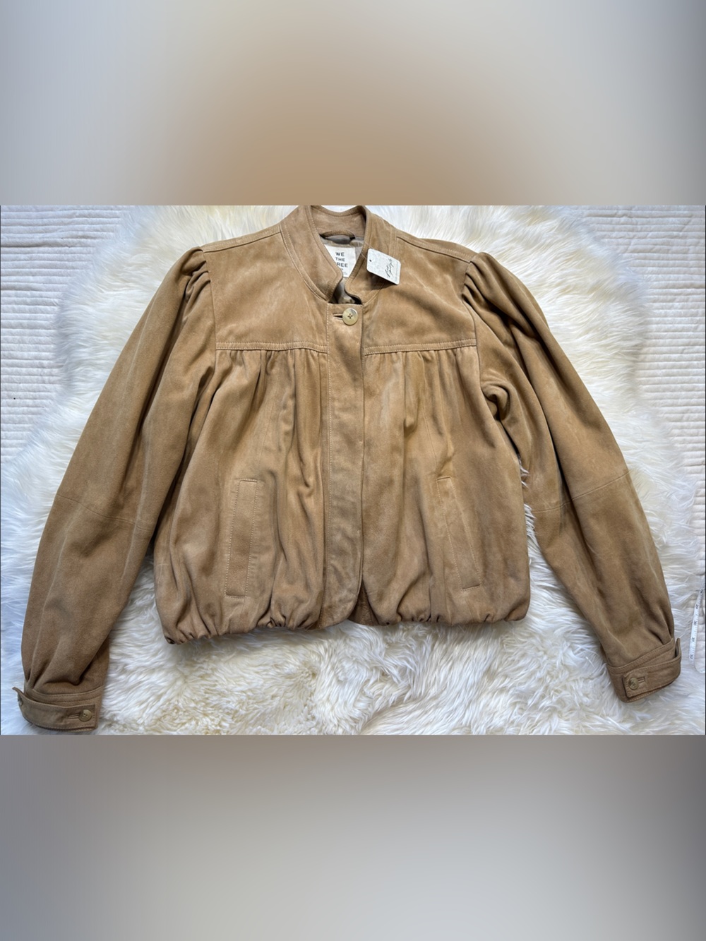We The Free Suede Jacket in Light Brown